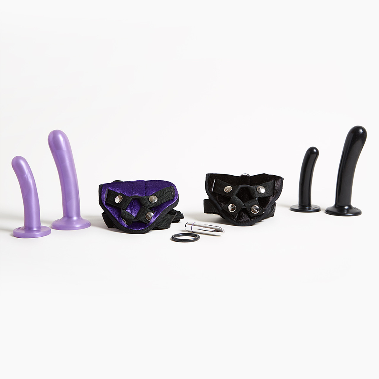 Tantus Bend Over Intermediate Kit with purple and black color options