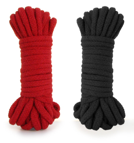 Red and Black Japanese Style Bondage Rope