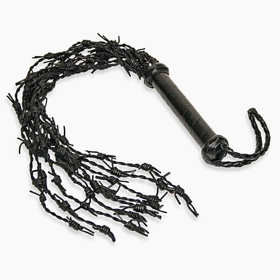 Leather Barbed Wire Flogger