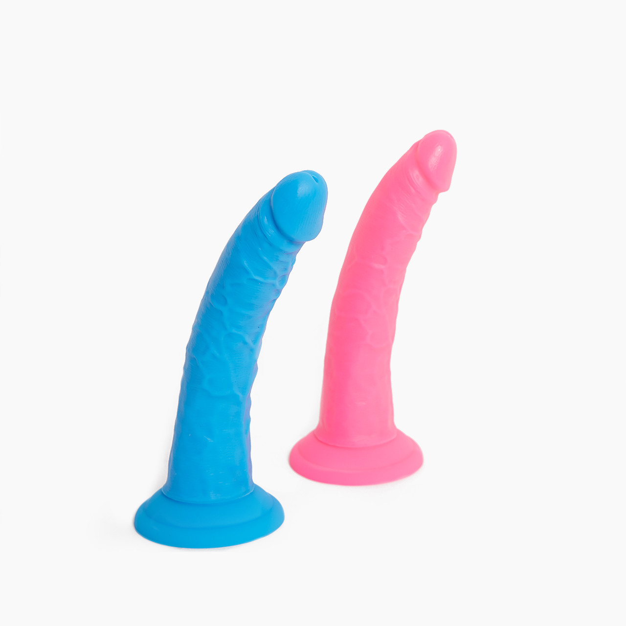 Neo Elite 7.5" Dildo blue and pink colors feels like a real penis