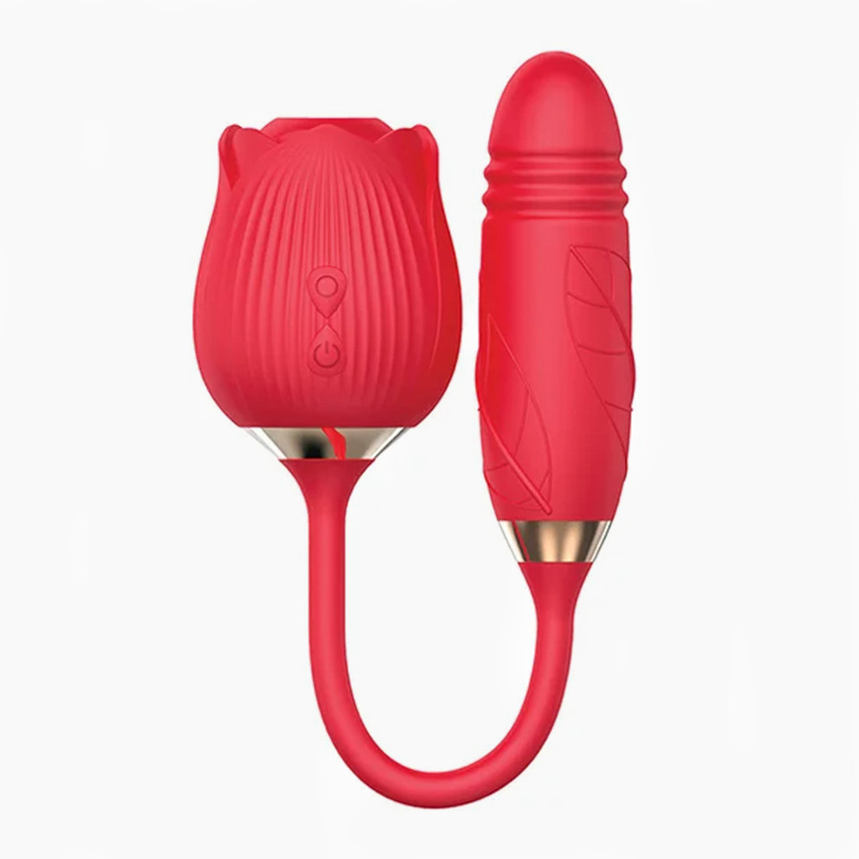 Wild Rose Suction and Thrusting Vibrator